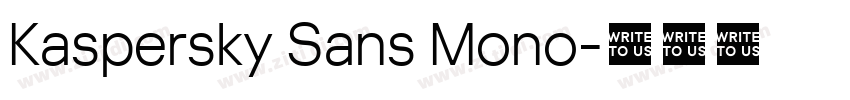 Kaspersky Sans Mono字体转换